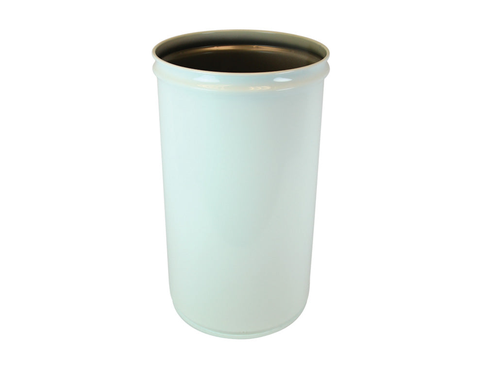 Justrite Cease-Fire Waste Receptacle - Safety Drum Can Only - 55 Gallon - White - 26054W