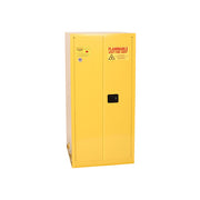 Eagle One Drum Vertical Safety Cabinet - 55 Gallon - 1 Shelf - 2 Door - Self Close - Yellow - 2610X