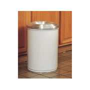 Justrite Cease-Fire Waste Receptacle - Safety Drum Can With Aluminum Head - 55 Gallon - White - 26655W