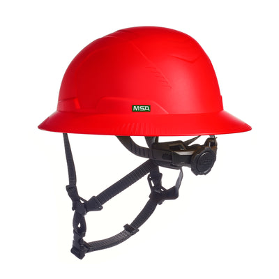 MSA V-Gard H2 Full Brim - Type II Class E Safety Helmet - Non-Vented - Red - 10250599
