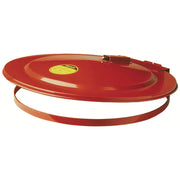 Justrite Drum Cover With Fusible Link For 55-Gallon Drum - Self-Close - Steel - Red - 26750