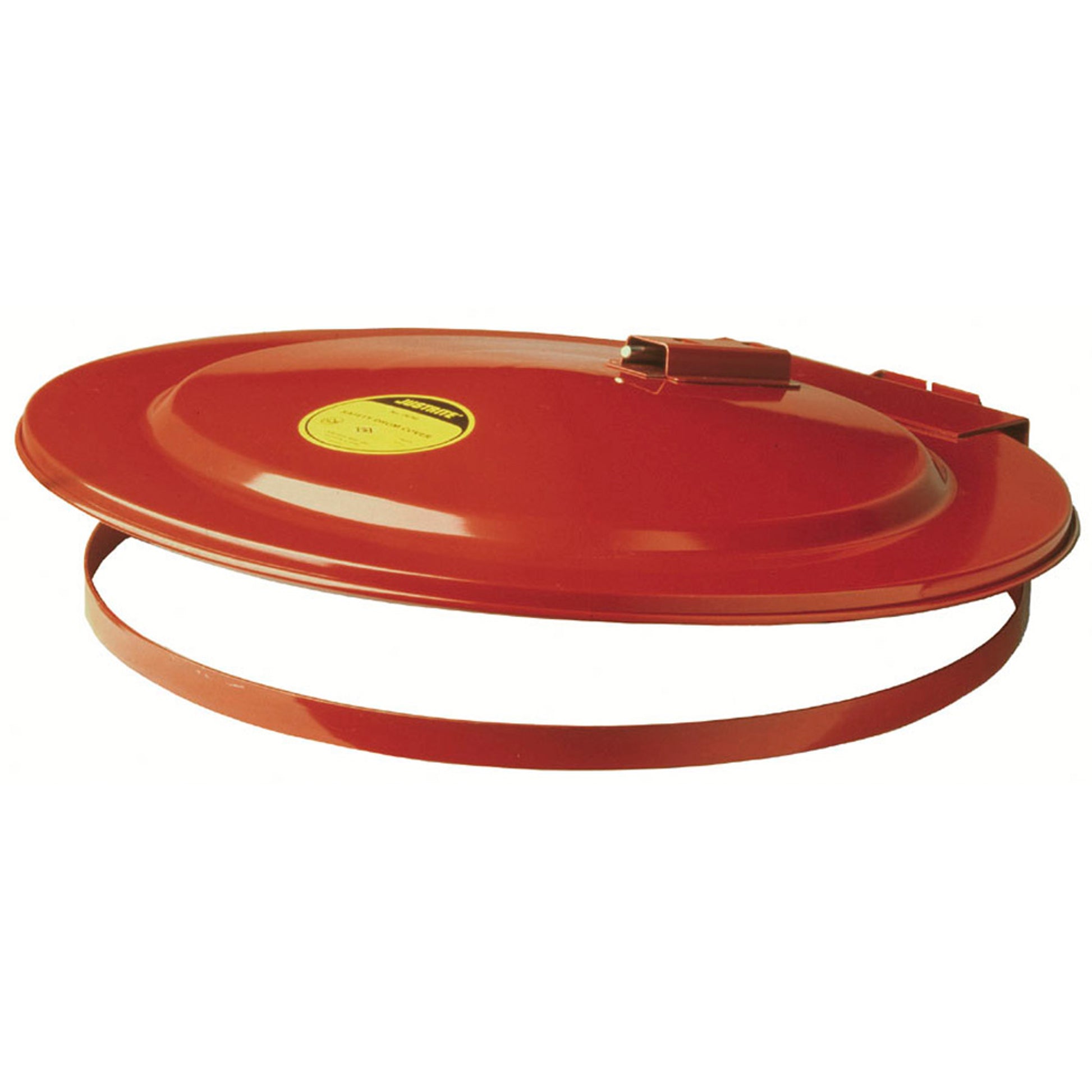Justrite Drum Cover With Fusible Link For 55-Gallon Drum - Self-Close - Steel - Red - 26750