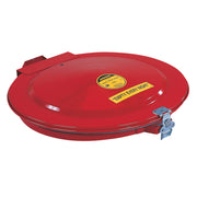 Justrite Drum Cover With Vent And Gasket For 55-Gallon Drum - Manual-Close - Steel - Red - 26752