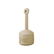 Justrite Original SmokerS Cease-Fire Cigarette Butt Receptacle - Cap. 4 Gal - W/Steel Bucket - Polyethylene - Adobe Beige - 26800B