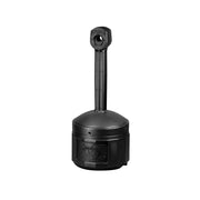Justrite Original SmokerS Cease-Fire Cigarette Butt Receptacle - Cap. 4 Gal - W/Steel Bucket - Polyethylene - Deco Black - 26800D