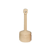 Justrite Personal Smoker'S Cease-Fire Cigarette Butt Receptacle - Cap. 1 Gal - W/ Steel Bucket - Polyethylene - Adobe Beige - 26806B