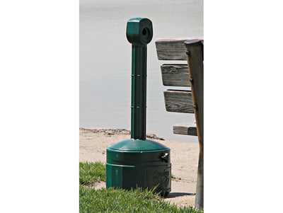 Justrite Personal Smoker'S Cease-Fire Cigarette Butt Receptacle - Cap. 1 Gal - W/Steel Bucket - Polyethylene - Forest Green - 26806G