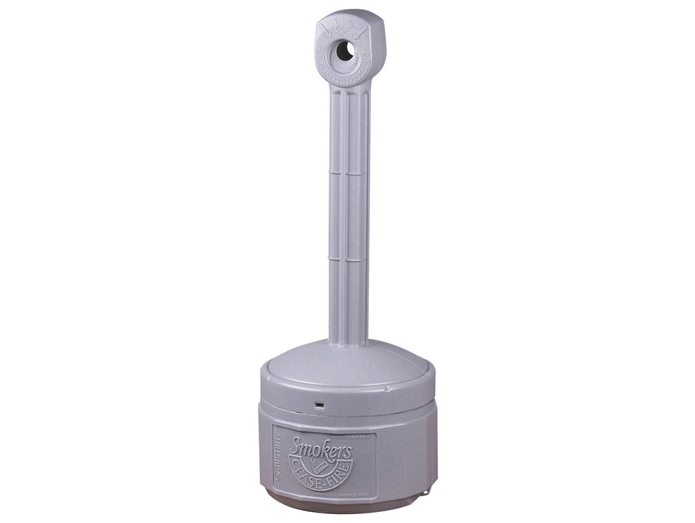 Justrite Personal Smoker'S Cease-Fire Cigarette Butt Receptacle - Cap. 1 Gal - Bucket Incld - Poly - Pewter Gray - 26806