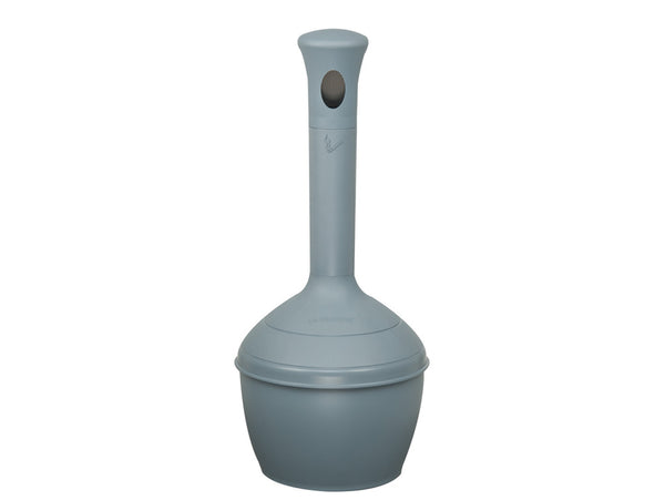 Justrite Elite Smoker's Cease-Fire Cigarette Butt Receptacle - Cap. 4 Gal - Bucket Incld - Poly - Cool Gray - 268501