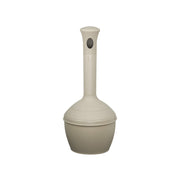 Justrite Elite SmokerS Cease-Fire Cigarette Butt Receptacle - Cap. 4 Gal - Bucket Incld - Poly - Sierra Tan - 268502