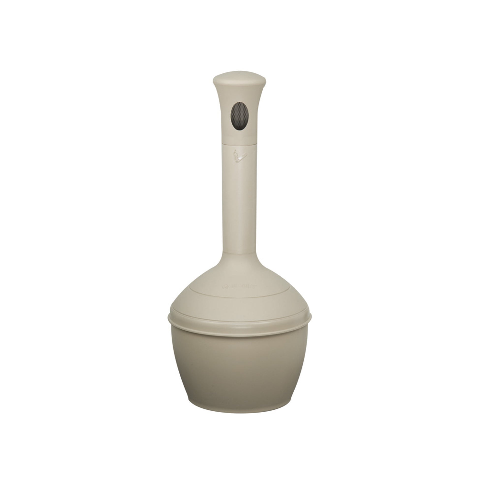 Justrite Elite SmokerS Cease-Fire Cigarette Butt Receptacle - Cap. 4 Gal - Bucket Incld - Poly - Sierra Tan - 268502