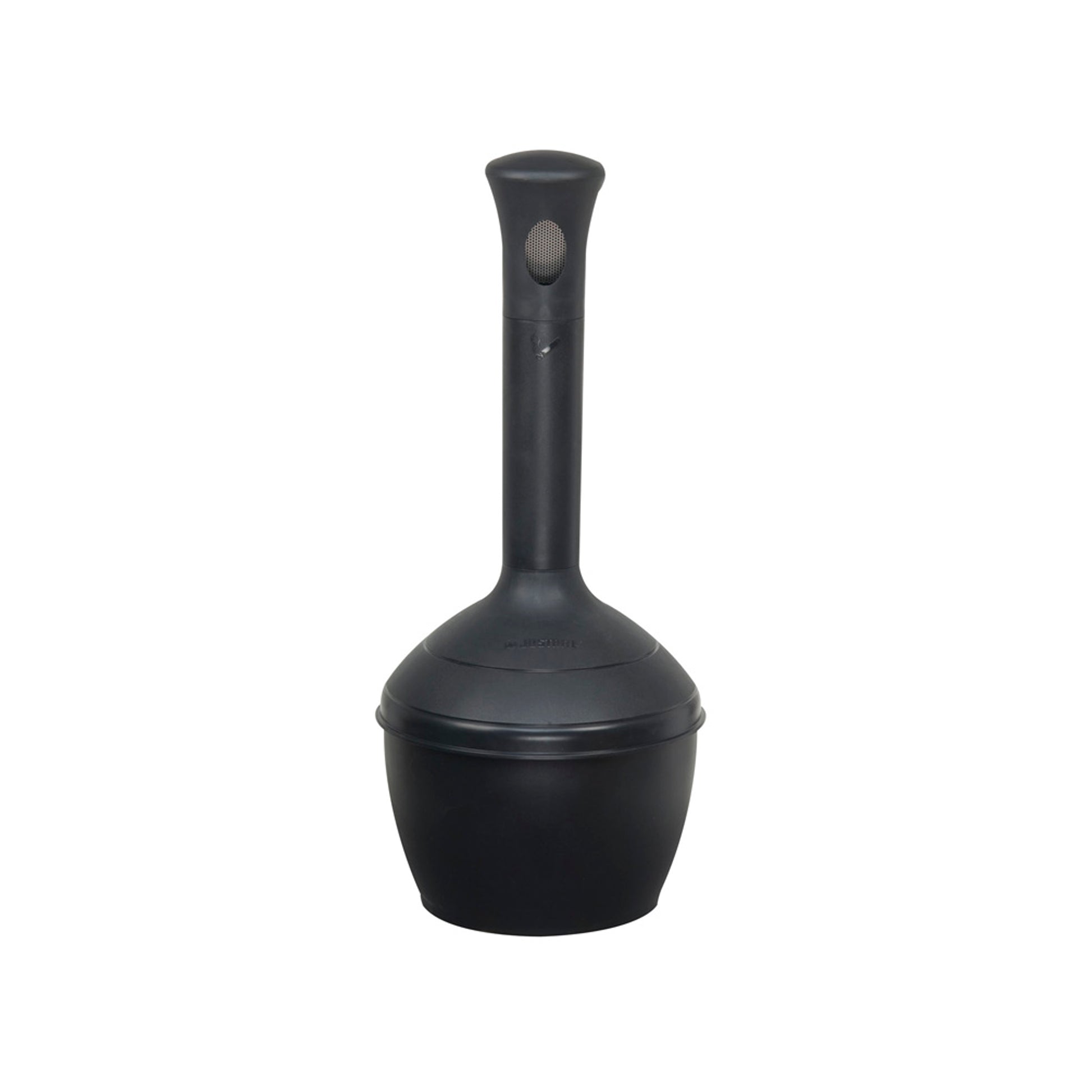 Justrite Elite SmokerS Cease-Fire Cigarette Butt Receptacle - Cap. 4 Gal - Bucket Incld - Poly - Eco Black - 268503