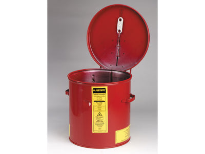 Justrite Dip Tank For Cleaning Parts - 2 Gal - Manual Cover With Fusible Link - Optnl Parts Basket - Steel - Red. Optional Parts Basket - 27602