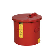 Justrite Dip Tank For Cleaning Parts - 5 Gal - Manual Cover With Fusible Link - Optnl Parts Basket - Steel - Red. Optional Parts Basket - 27605