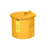 Justrite Dip Tank For Cleaning Parts - 19 Litre - Manual Cover W/Fusible Link - Optnl Parts Basket - Steel - Yelw. Optional Parts Basket - 27606