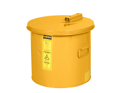 Justrite Dip Tank For Cleaning Parts - 19 Litre - Manual Cover W/Fusible Link - Optnl Parts Basket - Steel - Yelw. Optional Parts Basket - 27606