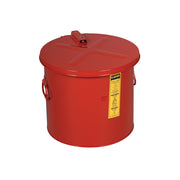 Justrite Dip Tank For Cleaning Parts - 8 Gal - Manual Cover With Fusible Link - Optnl Parts Basket - Steel - Red. Optional Parts Basket - 27608