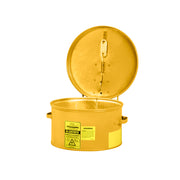 Justrite Dip Tank For Cleaning Parts - 4 Litre - Manual Cover W/Fusible Link In Case Of Fire - Steel - Yellow - 27611
