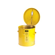 Justrite Dip Tank For Cleaning Parts - 8 Litre - Manual Cover W/Fusible Link - Optnl Parts Basket - Steel - Yelw. Optional Parts Basket - 27612