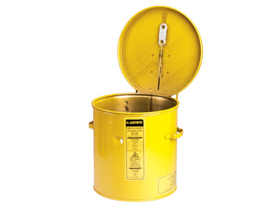 Justrite Dip Tank For Cleaning Parts - 8 Litre - Manual Cover W/Fusible Link - Optnl Parts Basket - Steel - Yelw. Optional Parts Basket - 27612