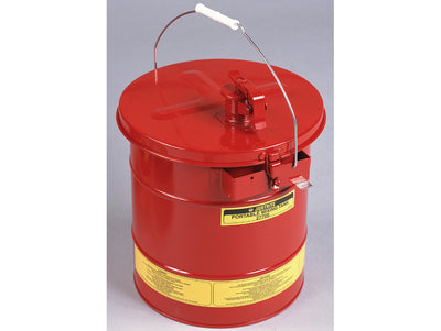Justrite Mixing Tank - Portable - 5 Gal - Removable Cover W/Flame Arrester - S/C Spout - Bonding Tab - Steel - Red - 27705