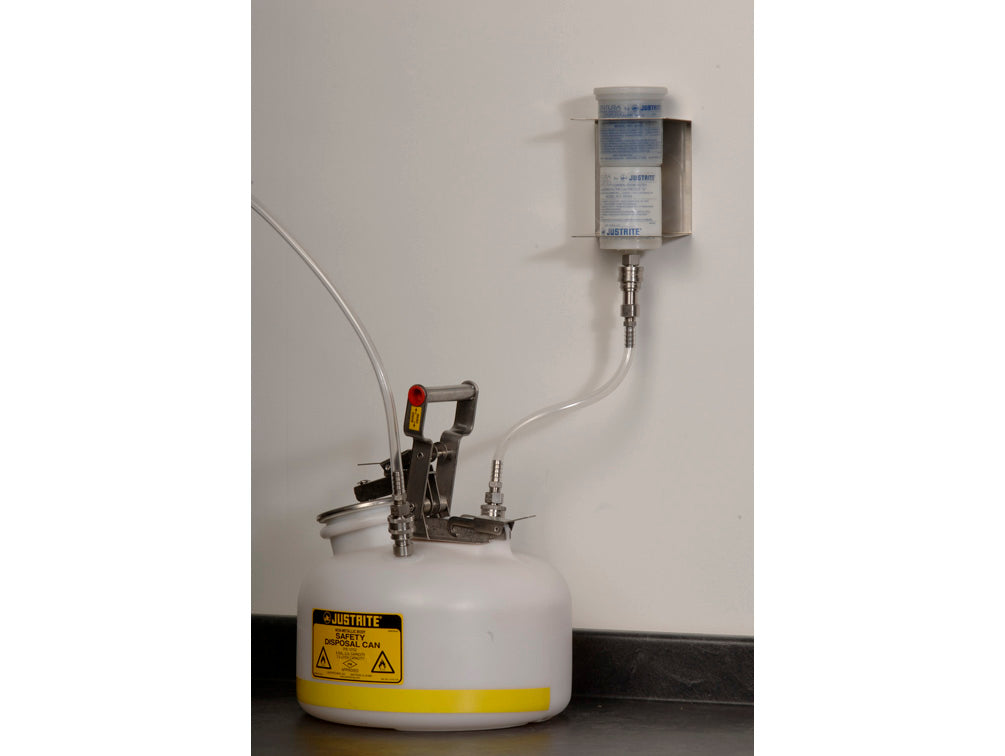 Justrite Wall Bracket Kit With Stainless Connector To Relocate The Hplc Coalescing/Carbon Filter - 28151