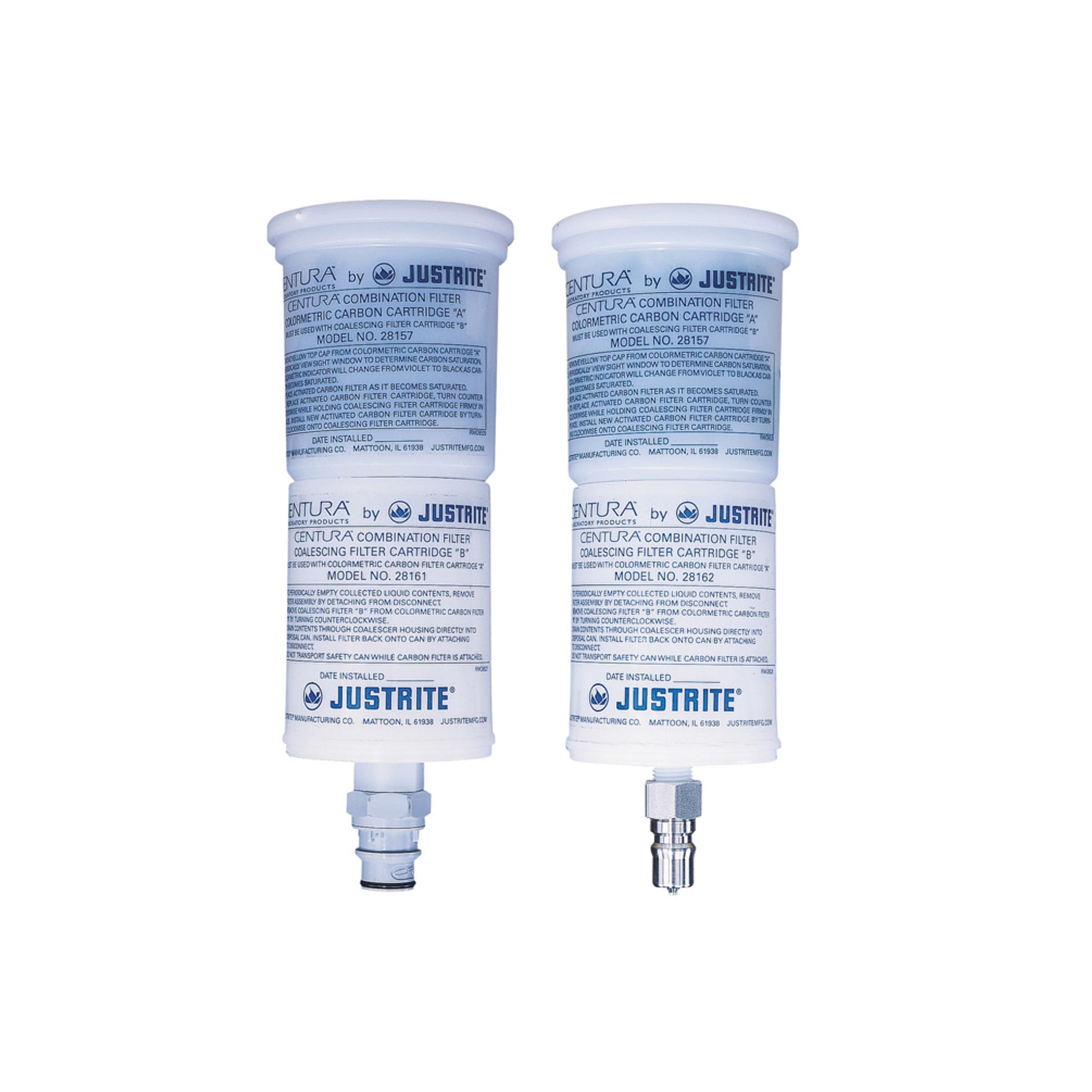Justrite Filter Coalescing/Carbon With Disconnect For Hplc Disposal Cans With Polyproplylene Disconnect - 28161