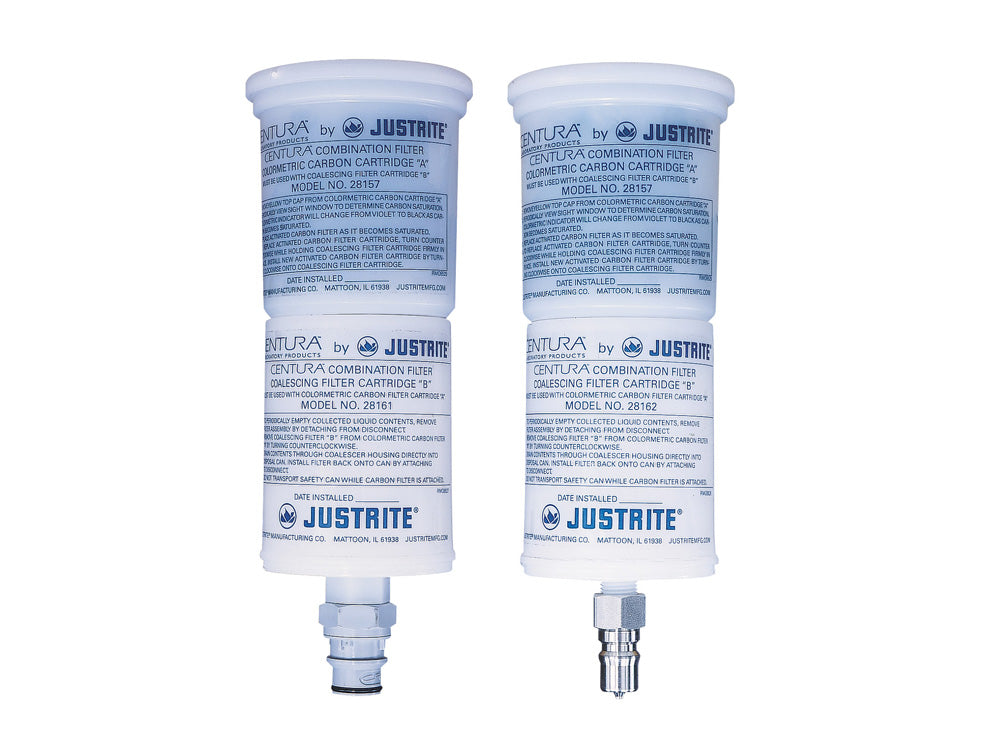 Justrite Filter Coalescing/Carbon With Disconnect For Hplc Disposal Cans With Polyproplylene Disconnect - 28161