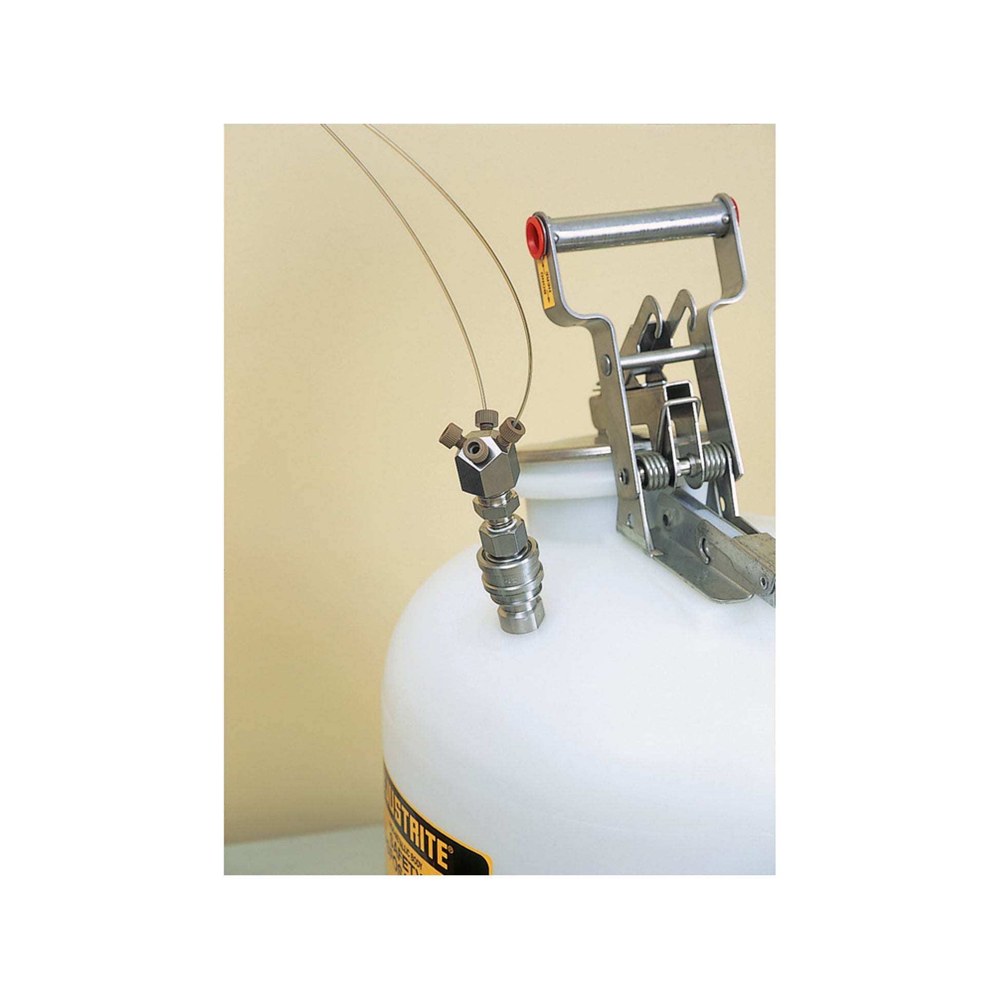 Justrite Hplc Manifold With Stainless Steel Fittings For Round Style Or Quick-Disconnect Safety Disposal Can - 28168