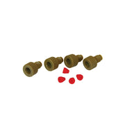 Justrite Replacement 1/16" Od Tube Fittings W/Pctfe Ferrules For Hplc Stainless Steel Manifold - Set/4 Each - 28174