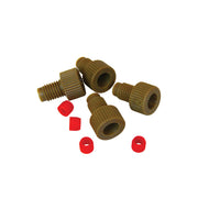 Justrite Replacement 1/8" Od Tube Fittings W/Pctfe Ferrules For Hplc Stainless Steel Manifold - Set/4 Each - 28175