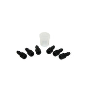 Justrite Replacement Poly Plug Cap Kit For Hplc Poly (Ptfe) Manifold - Six 1/4-28 Caps & One 3/8" Npt Cap - 28180