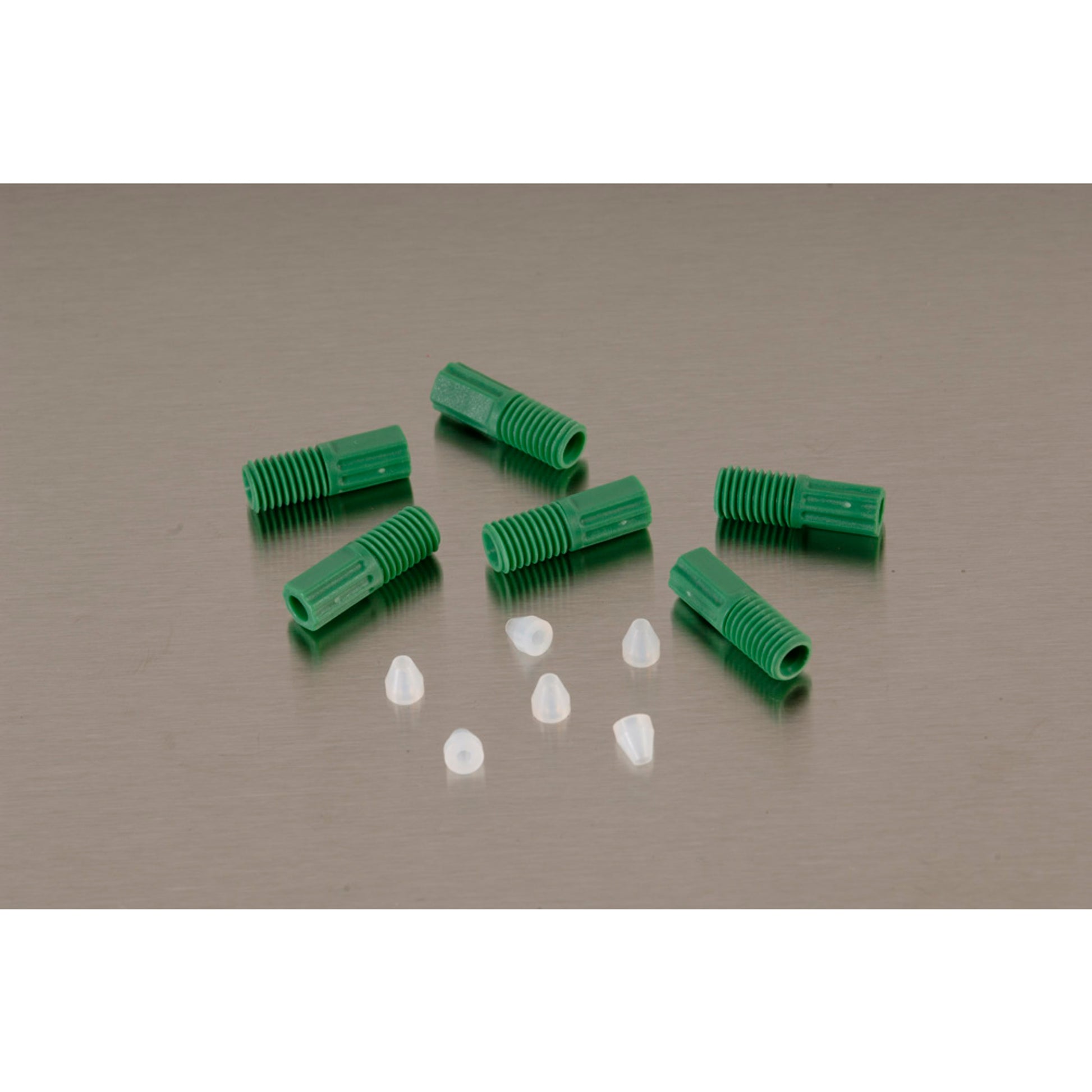 Justrite 1/8" Od Hard-Wall Tubing Compression Fittings W/Ferrules For Hplc Poly Manifold - Pkg/6 - 28189