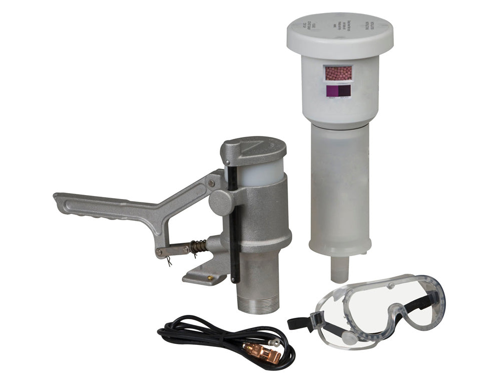 Justrite Aerosolv Standard System For Recycling Aerosol Cans - Puncturing Unit - Filter - Wire - And Goggles - 28202