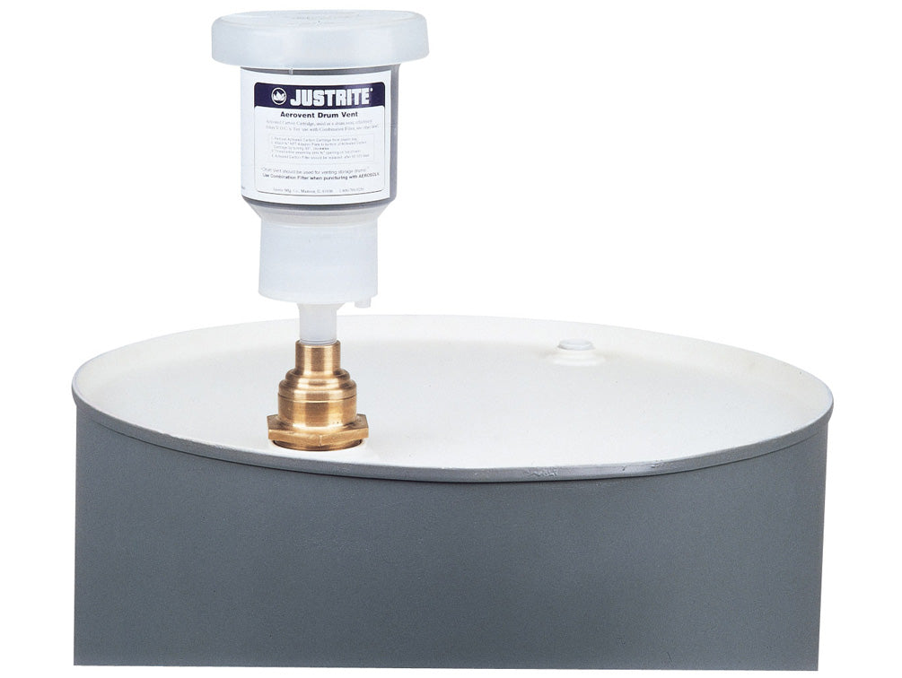 Justrite Drum Vent With Aerosolv Filter And One Extra Replacement Filter - 2" Bung Opening - 28206