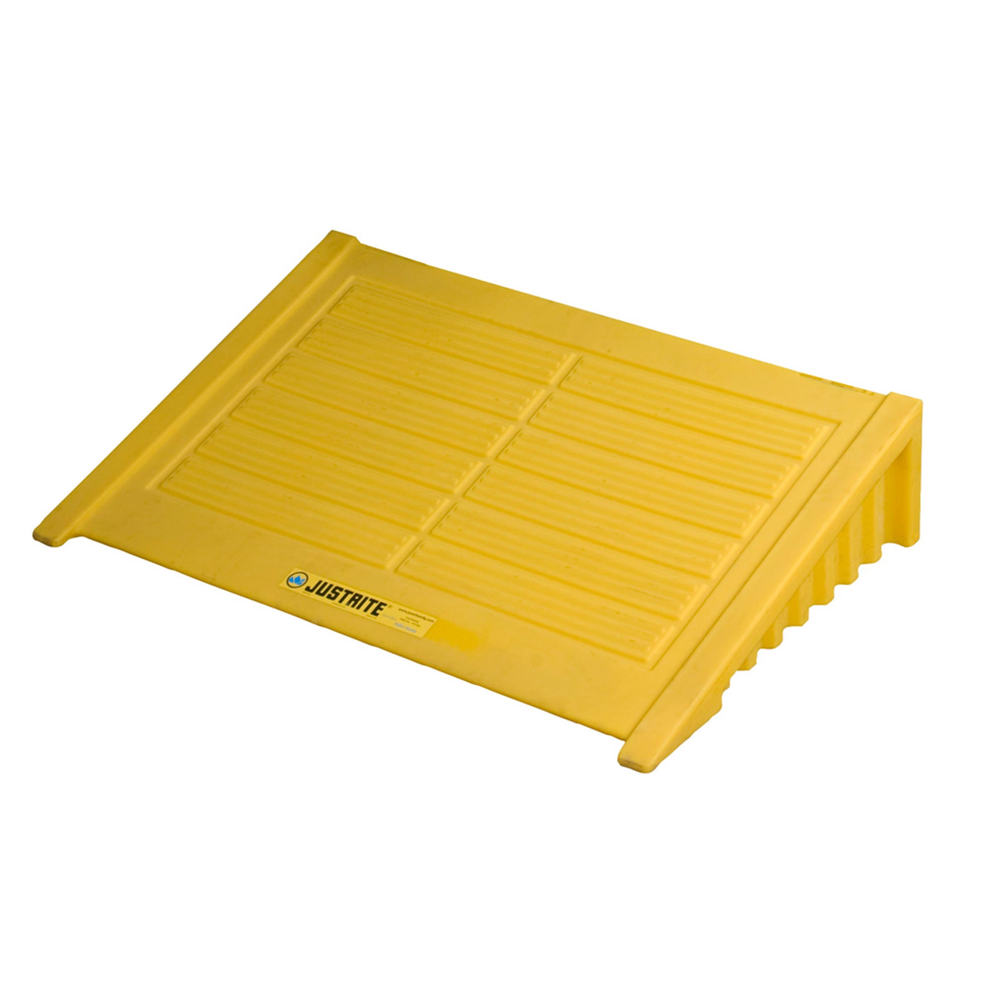 Justrite Ramp For 4 Drum Square Ecopolyblend Spill Control Pallet - Polyethylene - Yellow - 28620