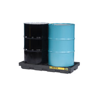 Justrite Ecopolyblend Accumulation Center - 2 Drum - 100% Recycled Polyethylene - Black - 28655