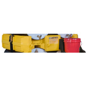 Justrite Drum Management Stack Module - Dispensing Shelf Optional - Forklift Channels - Poly - Yellow - 28668