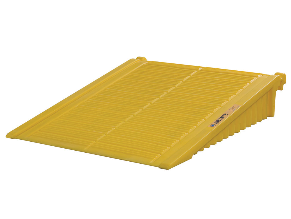 Justrite Ramp For 2 To 4-Drum Ecopolyblend Drumshed - Polyethylene - Yellow - 28678