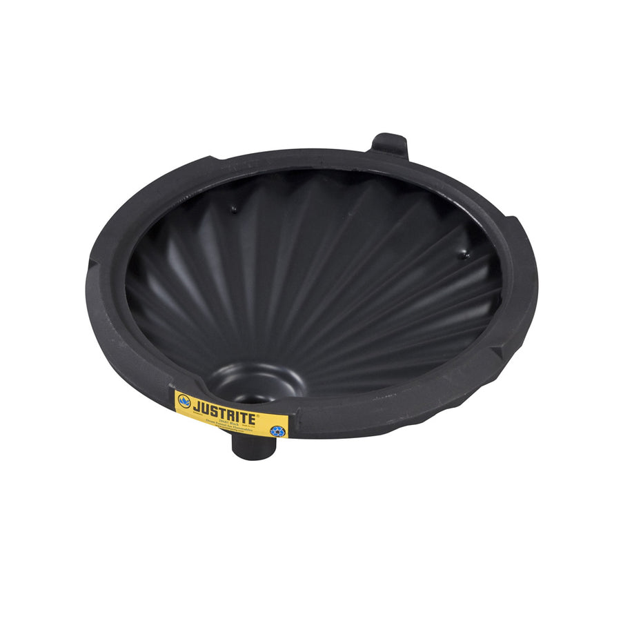 Justrite Ecopolyblend Funnel For Non-Flammables For 30 And 55-Gallon Drums - 100% Recycled Content - Black - 28680
