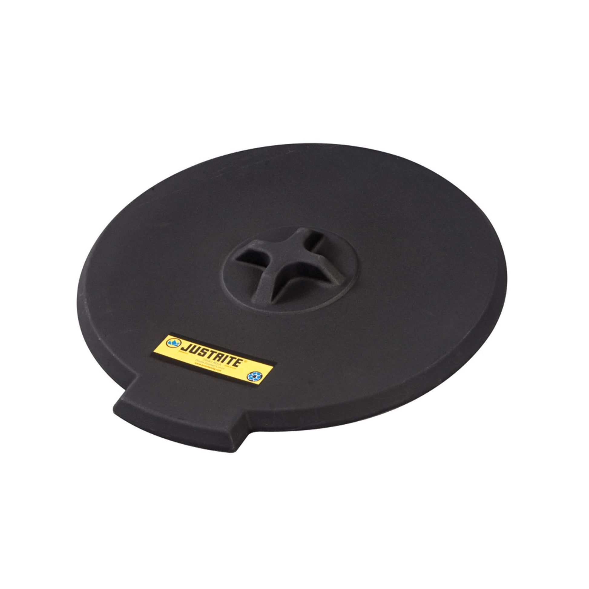 Justrite Ecopolyblend Cover For Funnel No. 28680 - 100% Recycled Content - Black - 28682