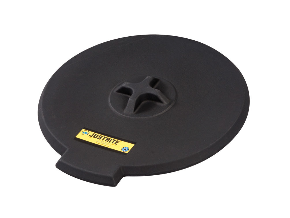 Justrite Ecopolyblend Cover For Funnel No. 28680 - 100% Recycled Content - Black - 28682