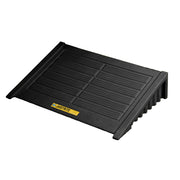 Justrite Ramp For 4 Drum Square Ecopolyblend Spill Control Pallet - 100% Recycled Polyethylene - Black - 28688
