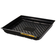 Justrite Ecopolyblend Spill Tray - Dims 37-3/4"W X 34"D X 5-1/2"H - Indoor Or Outdoor Use - Rigid Poly - Black - 28718