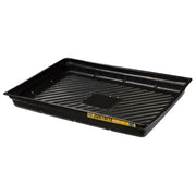 Justrite Ecopolyblend Spill Tray - Dims 47"W X 33"D X 5-1/2"H - Indoor Or Outdoor Use - Rigid Poly - Black - 28719