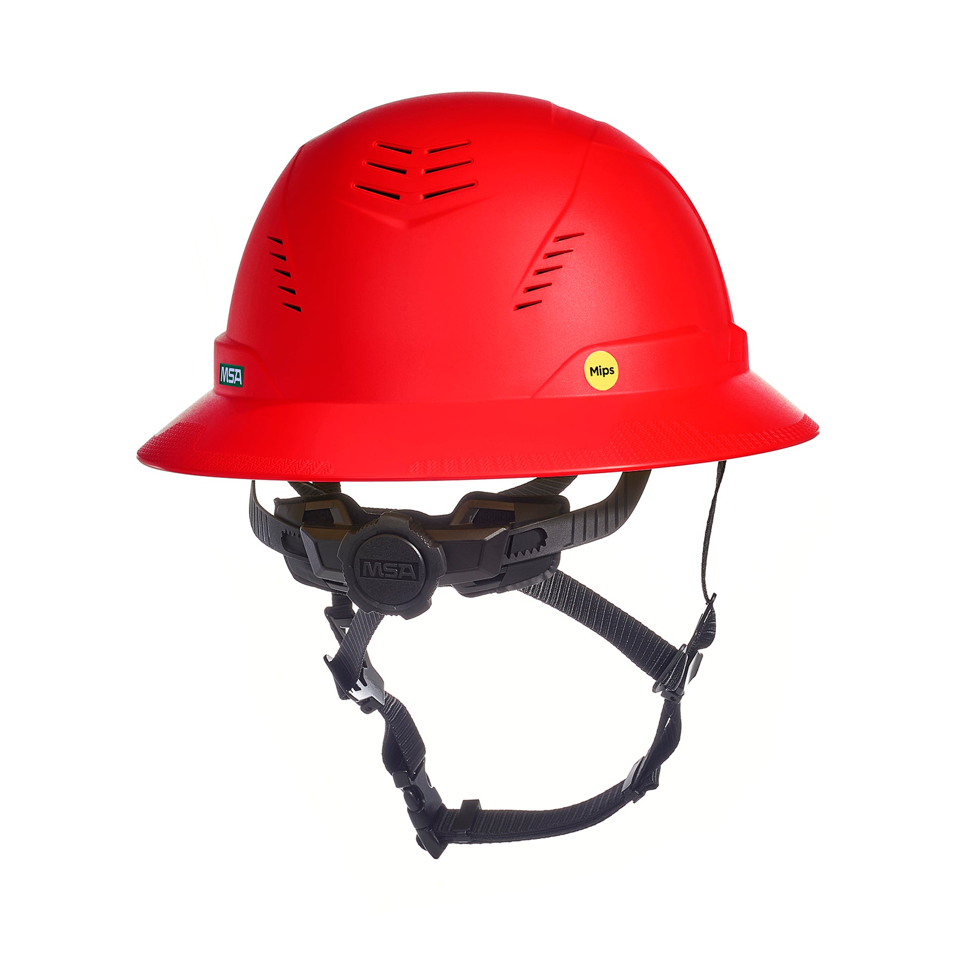 MSA V-Gard H2 Full Brim - Type II Class C - Mips - Safety Helmet - Vented - Red - 10250611