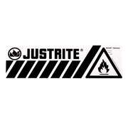 Justrite Haz-Alert Flammable Large Safety Band Label For Bottom Of Safety Cabinet - 29003