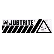 Justrite Haz-Alert Acid Large Safety Band Label For Bottom Of Safety Cabinet - 29007
