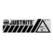 Justrite Haz-Alert Acid Small Safety Band Label For Bottom Of Safety Cabinet - 29009