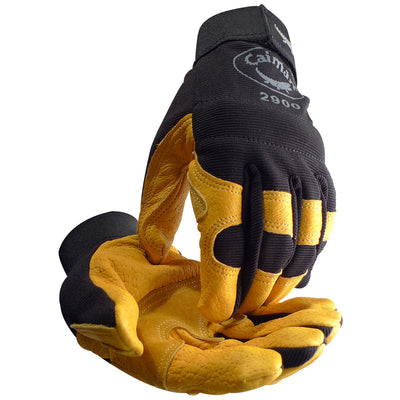 Caiman MAG Multi-Activity Glove w/Pig Grain Leather Palm w/Black Sp&ex Back - Black - 12/PR - 2900